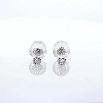 Pt900 ダイヤモンドピアス　計0.06ctの画像