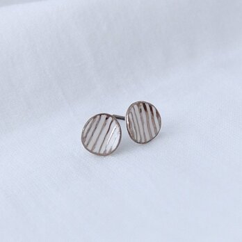 ピアス curl petit stripe/platinumの画像