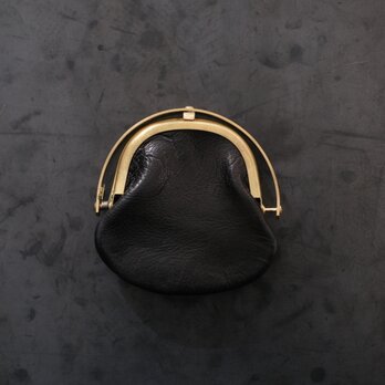 コインケース ＜鹿革 black＞ 小銭入れ　