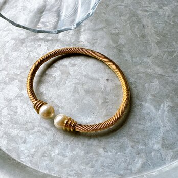 BA73-【 AVON 】エイボン・ヴィンテージブレスレット 1997 Gold Tone Ropetwistの画像