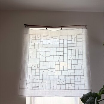 専用】刺繍生地のポジャギ風タペストリー 56×65の通販 by fu.wa