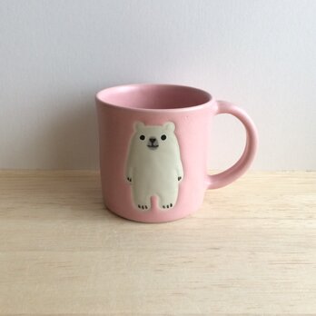 シロクマのマグ（ピンク）の画像