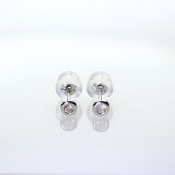 Pt900 ダイヤモンドピアス　計0.10ctの画像