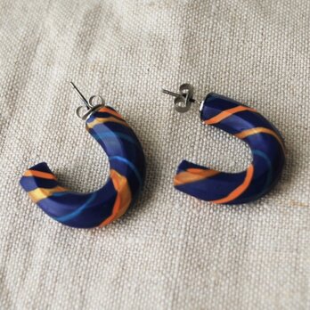 nijiピアス　blue orange goldの画像