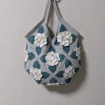 ✳紫陽花のグラニーバッグ（Silver Hydrangea）✳の画像
