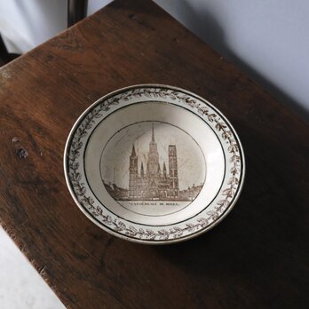 Montereau モントロー グリザイユ 深皿 φ23.3cm  フランス アンティーク b 0501917の画像
