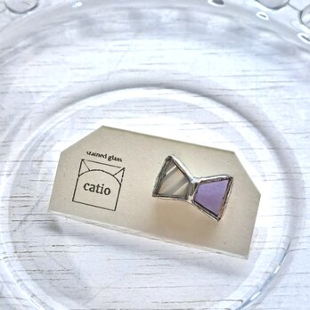 petit ribbon Pierce/ snow lavenderの画像
