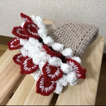 【オーダーOK】いちごクレープマルチカバー かぎ編み ギフト スイーツの画像