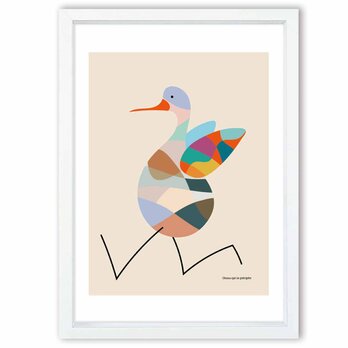 急ぐ鳥　鳥　送料無料 　イラスト　A4〜A0　ポスター鳥　アートポスター　アートsei検索新着順　3532の画像