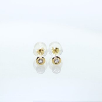 K18YG ダイヤモンドピアス　計0.10ctの画像