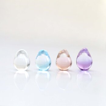 ガラスのプチオブジェ「虹の雫」4色セット ＊夕暮れ＊