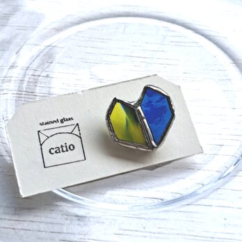Heart petal Pierce/ metallic blue＆yellowの画像