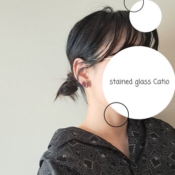Heart petal earring/ smork pinkの画像