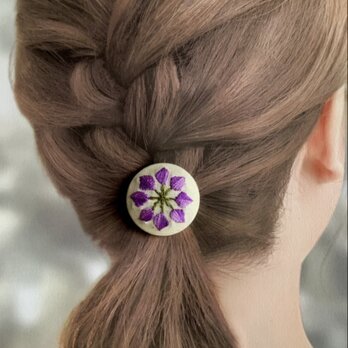*Always*送料無料＊パープルリースのヘアゴムの画像