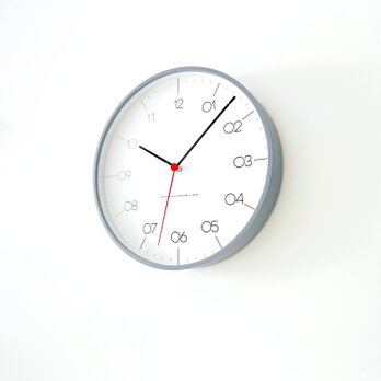 KATOMOKU plywood clock 24 グレー km-150GRRCS 電波時計 木製 曲げわっぱの画像