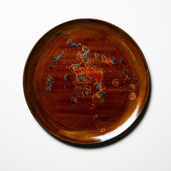 銀蒔き平皿(24cm)　しゃぼん玉