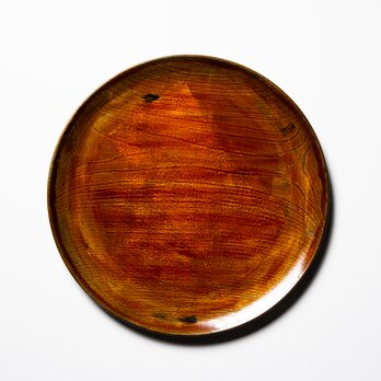 銀蒔き平皿(24cm)　布柄