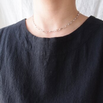 期間限定予約品【40cm・Silver Plane Necklace】チェーンネックレス（small）の画像