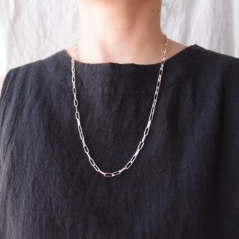 期間限定予約品【60cm・Silver Plane Necklace】チェーンネックレス（small）の画像