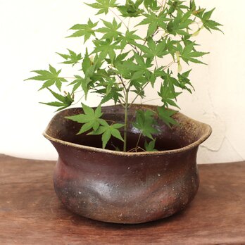 備前焼 花器　h3-132の画像