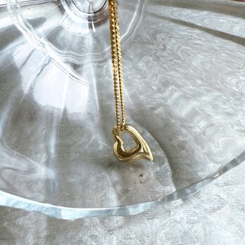 NN12-【Napier】ネイピア・ヴィンテージネックレス Gold Tone Open Heart Necklaceの画像