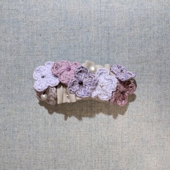 【特別限定価格】✳Evening Lilac － ライラック色の紫陽花バレッタ✳の画像