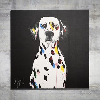 "Dalmatian / ダルメシアン"　１メートル正方形作品の画像