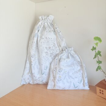 巾着2つセット（デコレクションズ・動物かくれんぼ）