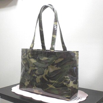 BagビニールA4Long／スジ入り迷彩の画像