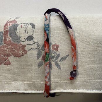 ８２５５　紬の着物で作った和風財布・ポーチこの画像