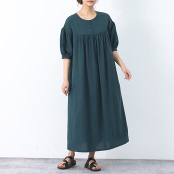 26色展開 コットン　ギャザー　ロングワンピース ♪オーダーサイズ可の画像