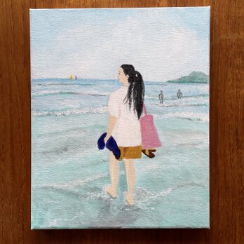 海辺にての画像