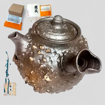 (N5-4)石爆急須 茶壺 茶器 茶道具 煎茶道具の画像