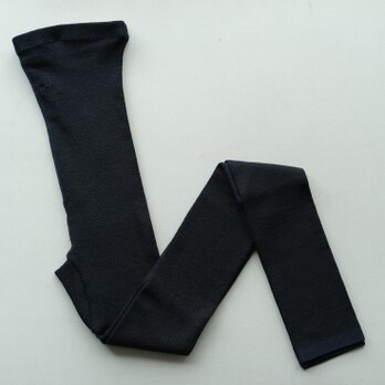 【new】リネンニットレギンス マチ付き（ネイビー）｜size S-Mの画像