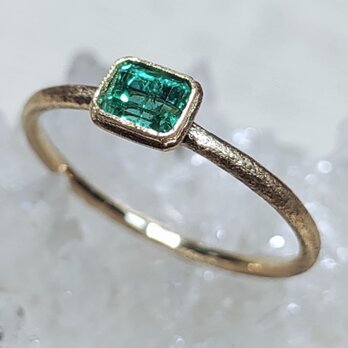 風薫る煌めきの指輪＊Emerald＊K18 ringの画像