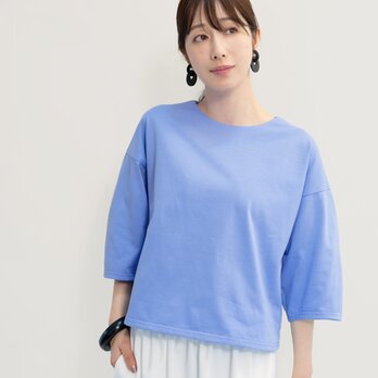 5色 楽なのにきちんと見える 大人の上質Tシャツブラウス 接触冷感 紫外線防止 七分袖 ●CORALIE●の画像
