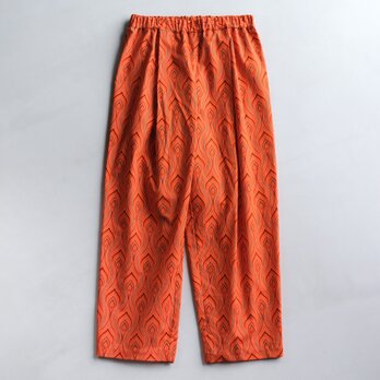 シュエシュエファブリック　タックパンツ　Shweshwe orangeの画像