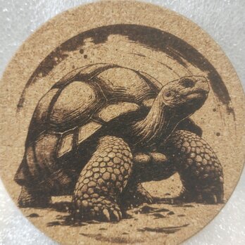 コースター　ゾウガメの画像