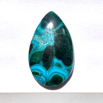 クリソコラマラカイト[133] 32x19mm 34Cts　ルース ／天然石 ／ カボションの画像