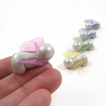 受注生産 ベイビー 赤ちゃん 乳児 小物 天使 蝶の羽 メモリアルギフト 記念品 思い出 形見 置物の画像