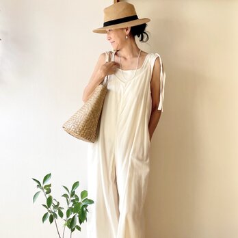 Wide Jumpsuits/ ダブルコットワイドジャンプスーツの画像