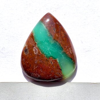 クリソプレーズ[67] 35x27mm 44Cts　天然石ルース／カボションの画像
