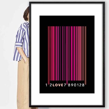 1，2，LOVE　送料無料 　イラスト　A4〜A0　ポスター　アートポスター　アートsei検索新着順　3539の画像