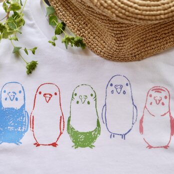 パステルセキセイインコのTシャツの画像