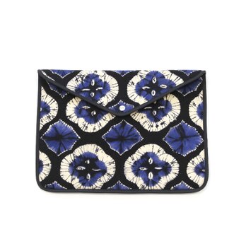 フラップ付き♪ 鮮やかなアフリカンプリントのPCケース 13-14inc　Laptop タブレットケース