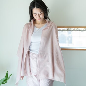 【シャクヤク染】　カルゼ日除け大判ストール【Organic Cotton】の画像
