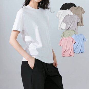 至高の夏素材！「冷感」「ドライタッチ」効果Tシャツ　プレミアムピマコットン100％　カットソー250512の画像