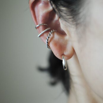 【テクスチャ選べる】silver950 Ear cuff SET／イヤーカフセットの画像