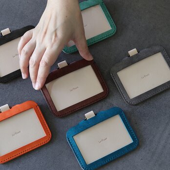 IDケース単品 LF-102 マルゴー×ヌメ革ツートン レザー 認証ケース 社員証ケース パスケース ICケース