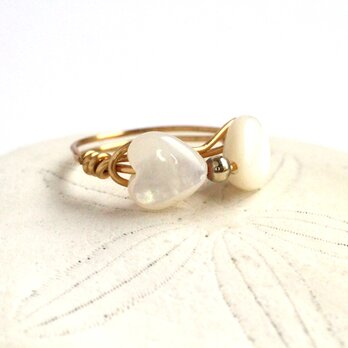 白蝶貝　Ribbon　Wire　Ringの画像